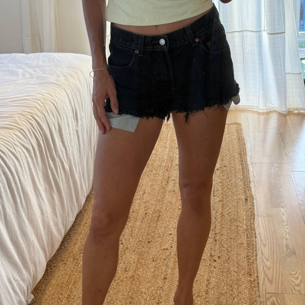 Levi's Black Relaxed Fit 550 Jean Shorts Size Small